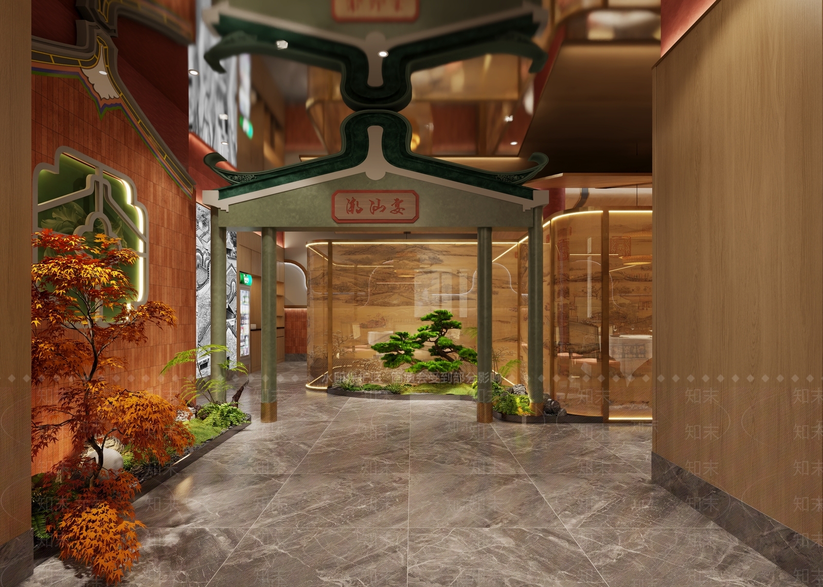 新中式现代中餐厅3D模型下载【ID:1187964561】