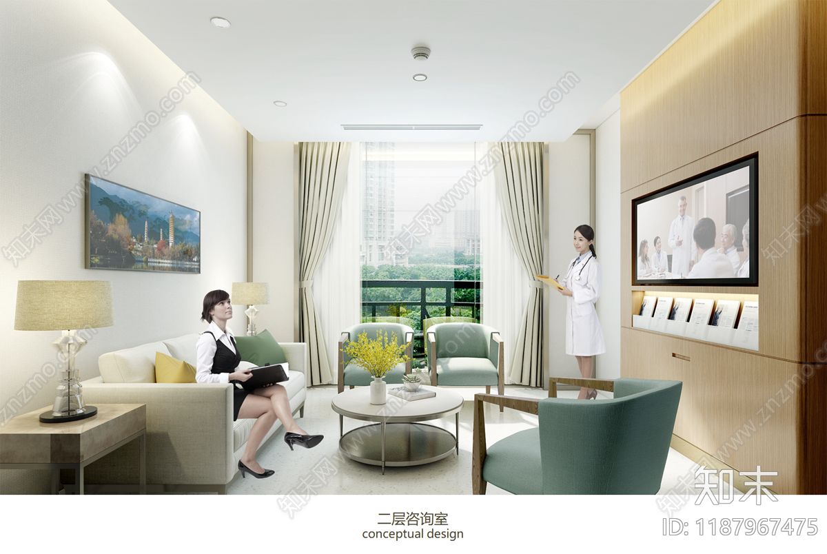 现代简约美容院cad施工图下载【ID:1187967475】