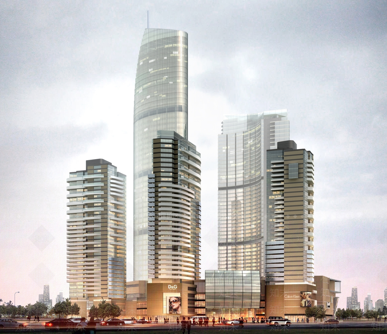 现代商场建筑SU模型下载【ID:1187967940】