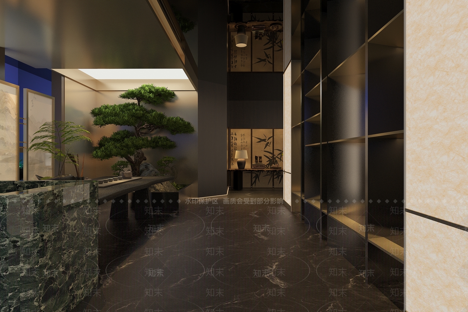 新中式足浴店3D模型下载【ID:1187969437】