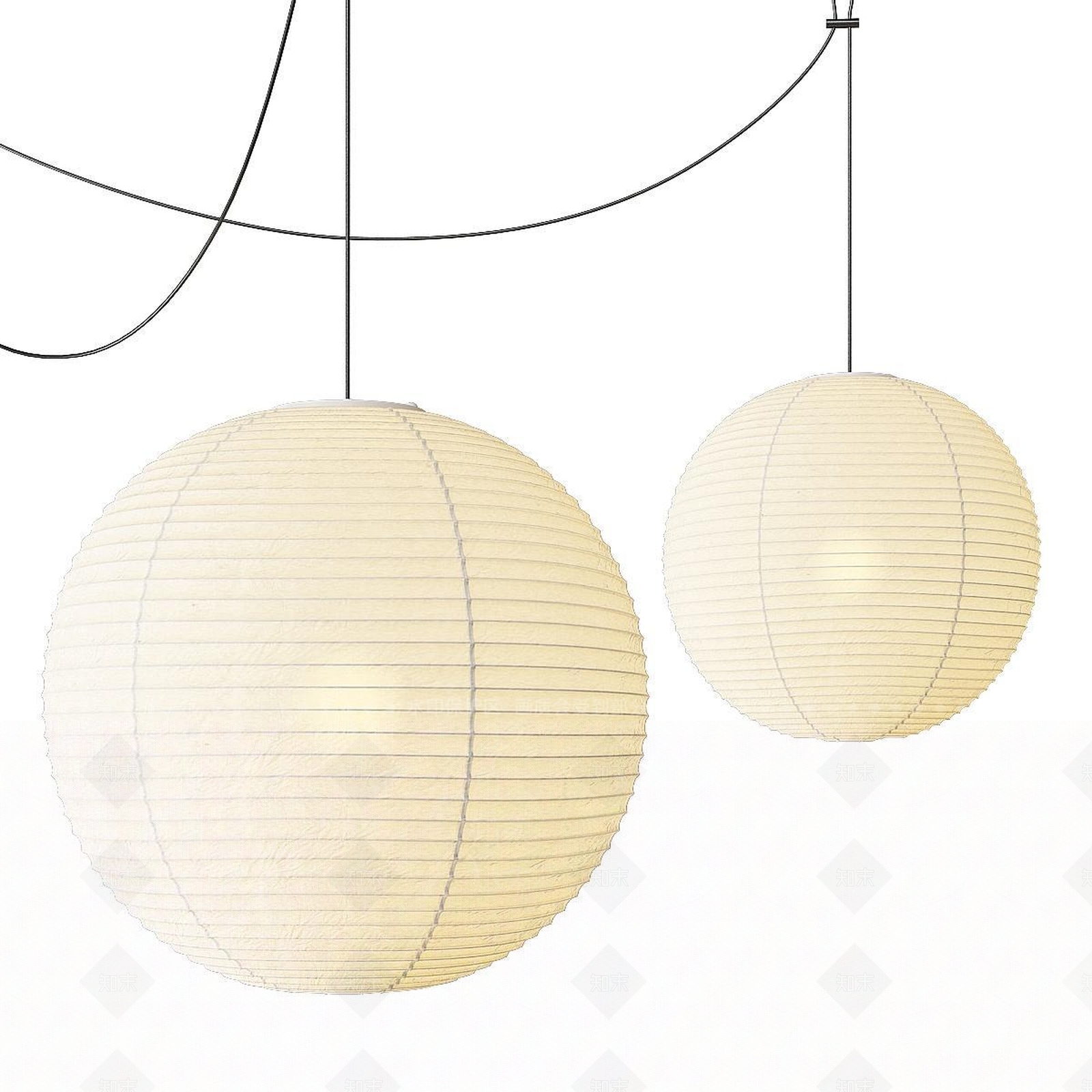 新中式日式吊灯3D模型下载【ID:1187974466】