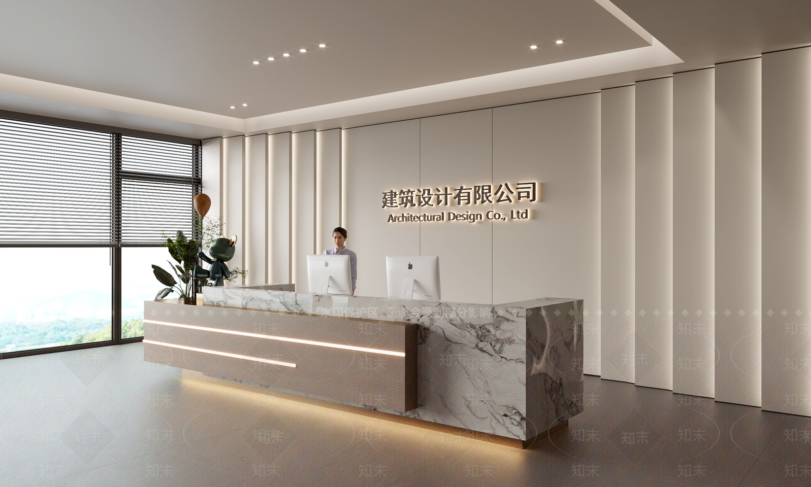 现代前台SU模型下载【ID:1187976627】