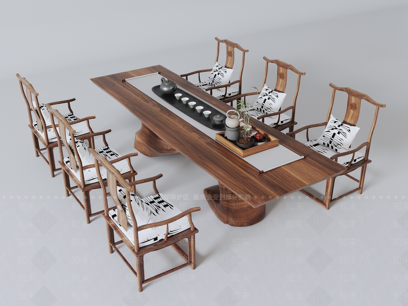 新中式其他桌子3D模型下载【ID:1187976715】