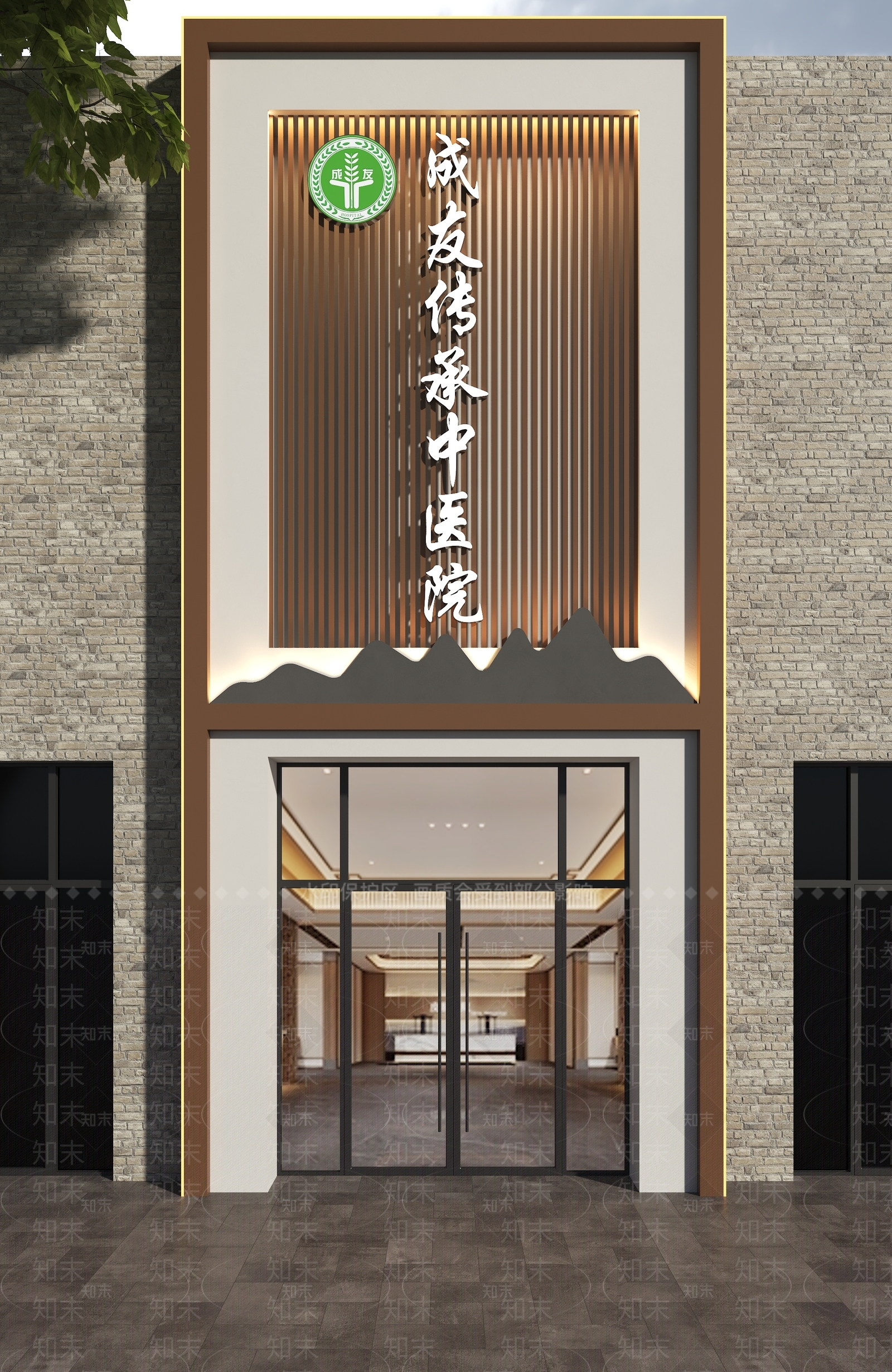 新中式门头3D模型下载【ID:1187977829】