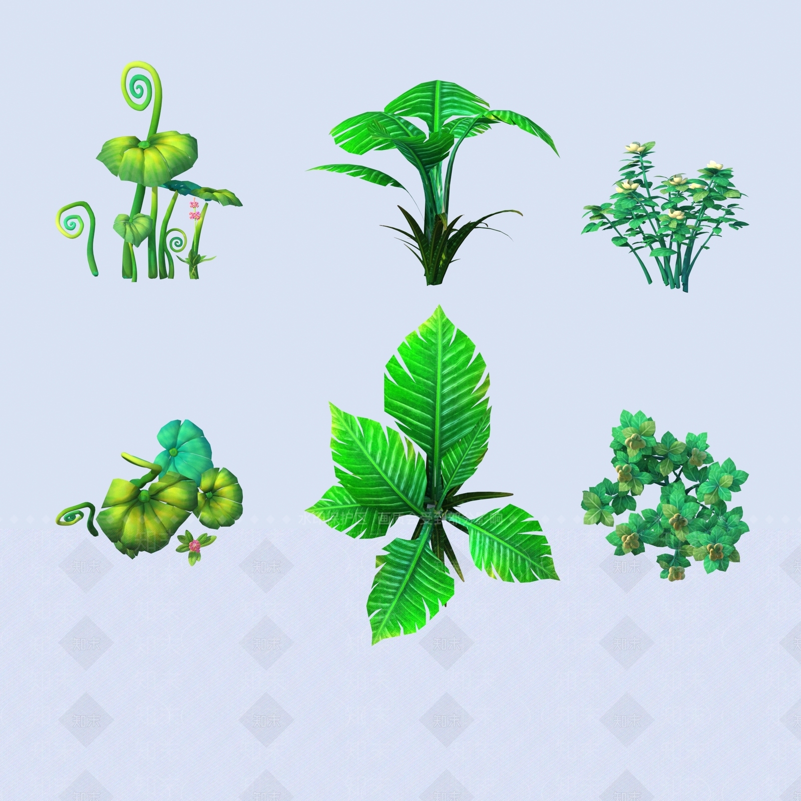 花草组合3D模型下载【ID:1187977926】