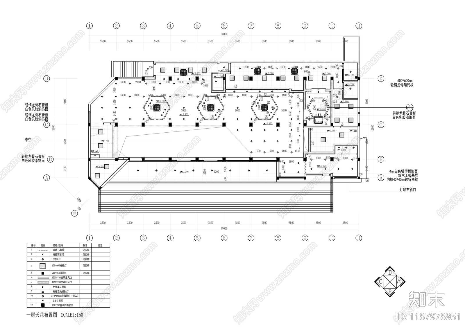 现代其他商业空间cad施工图下载【ID:1187978951】