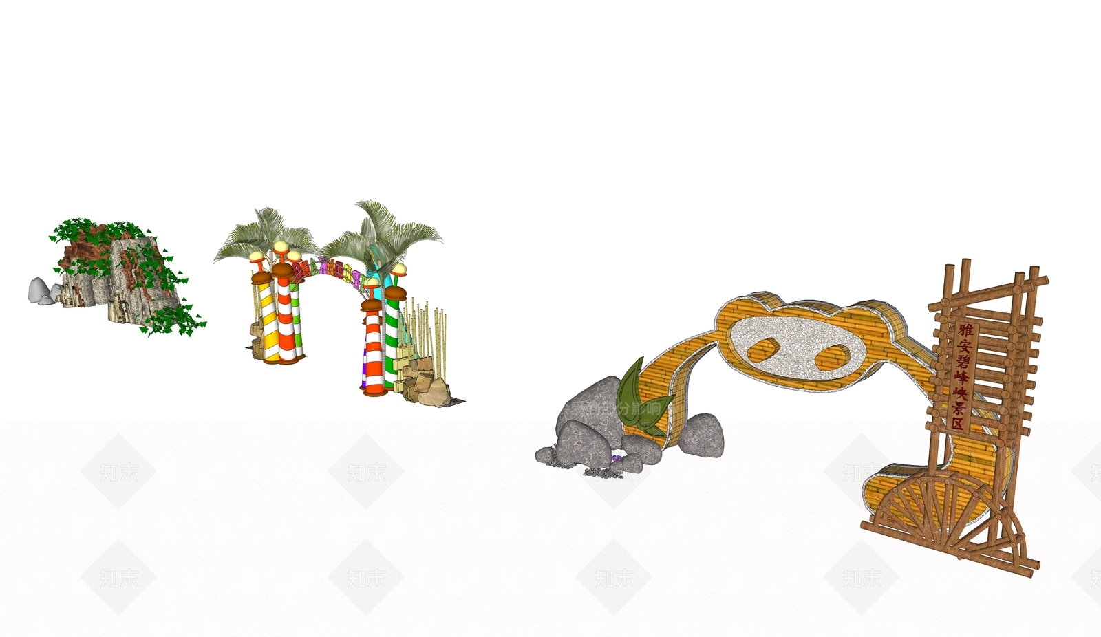 现代入口大门SU模型下载【ID:1187979160】