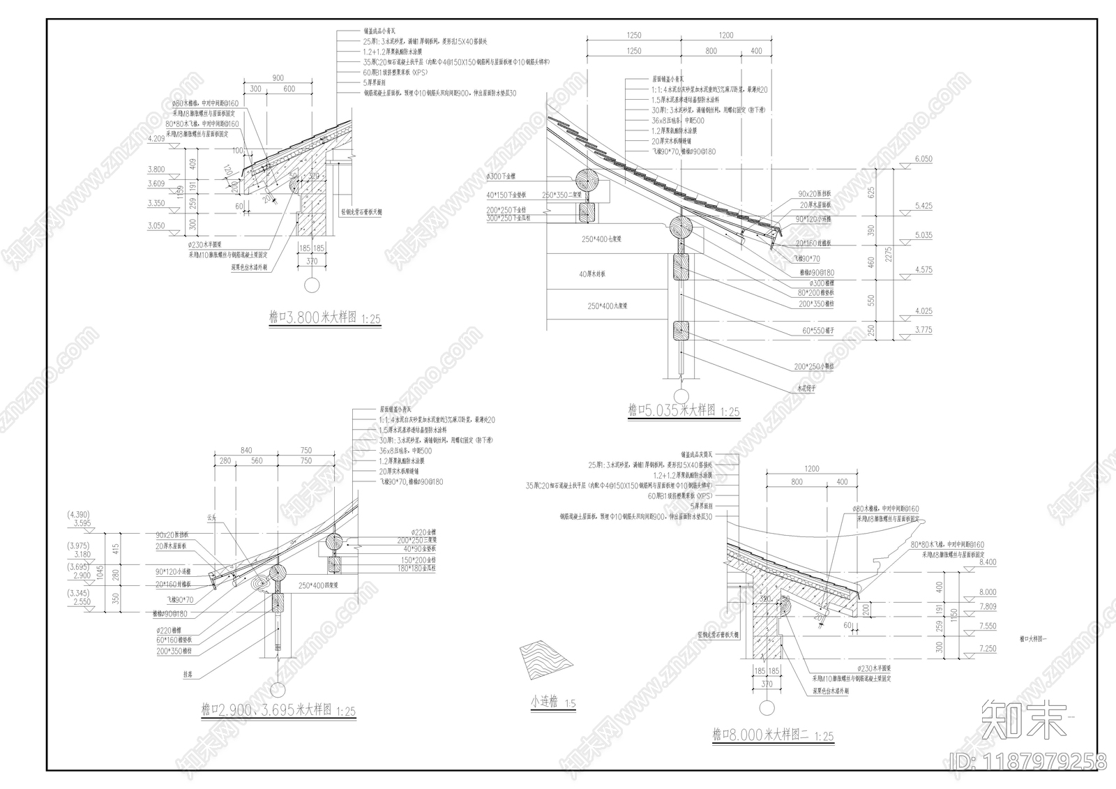 徽派建筑cad施工图下载【ID:1187979258】