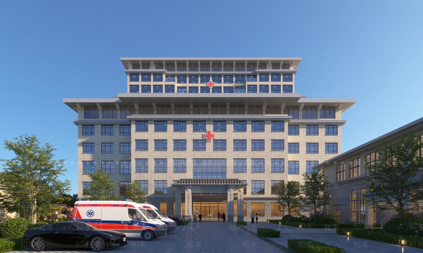 新中式办公楼3D模型下载【ID:1187985135】