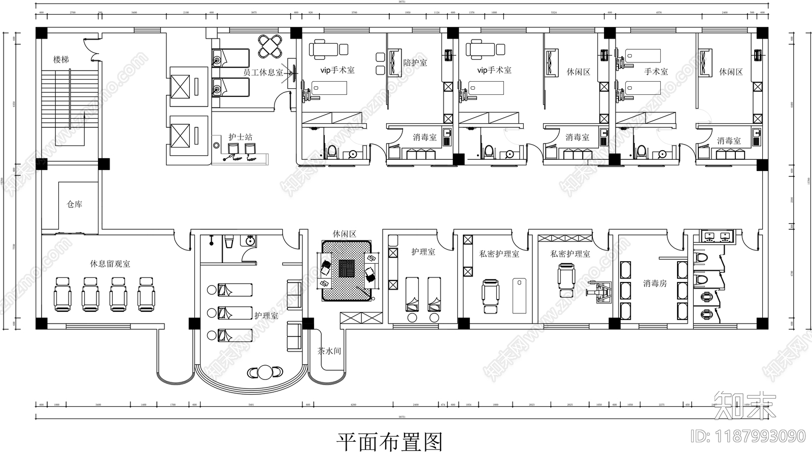 现代其他医疗空间施工图下载【ID:1187993090】