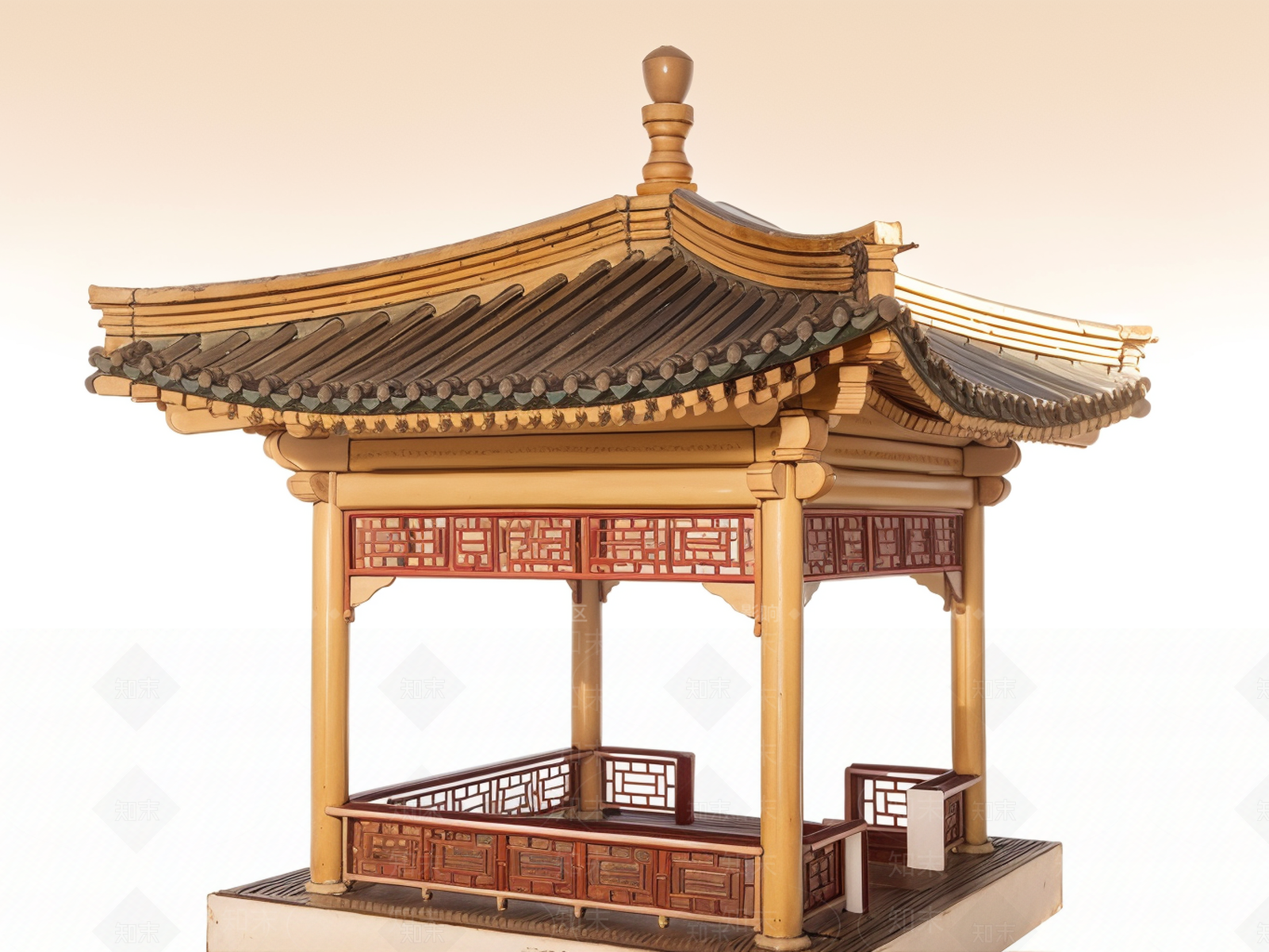 中式古建筑SU模型下载【ID:1187993947】