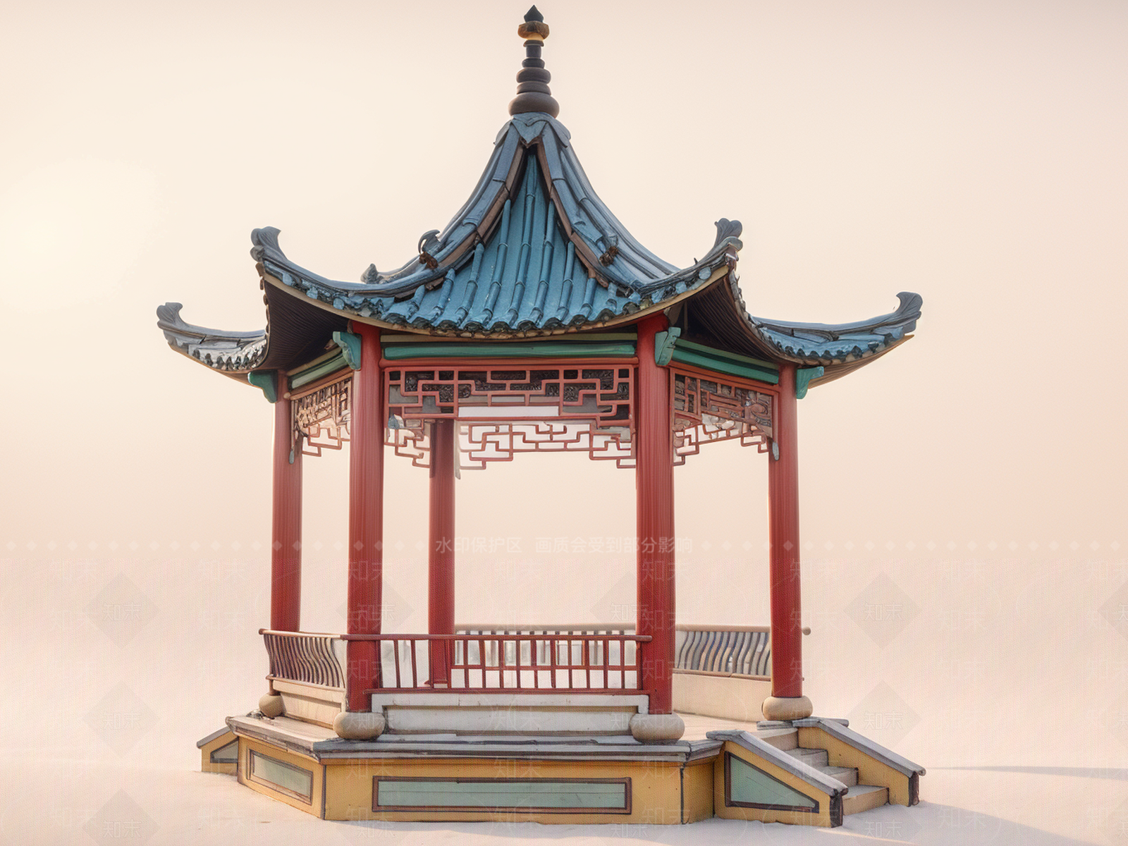 中式古建筑SU模型下载【ID:1187994447】