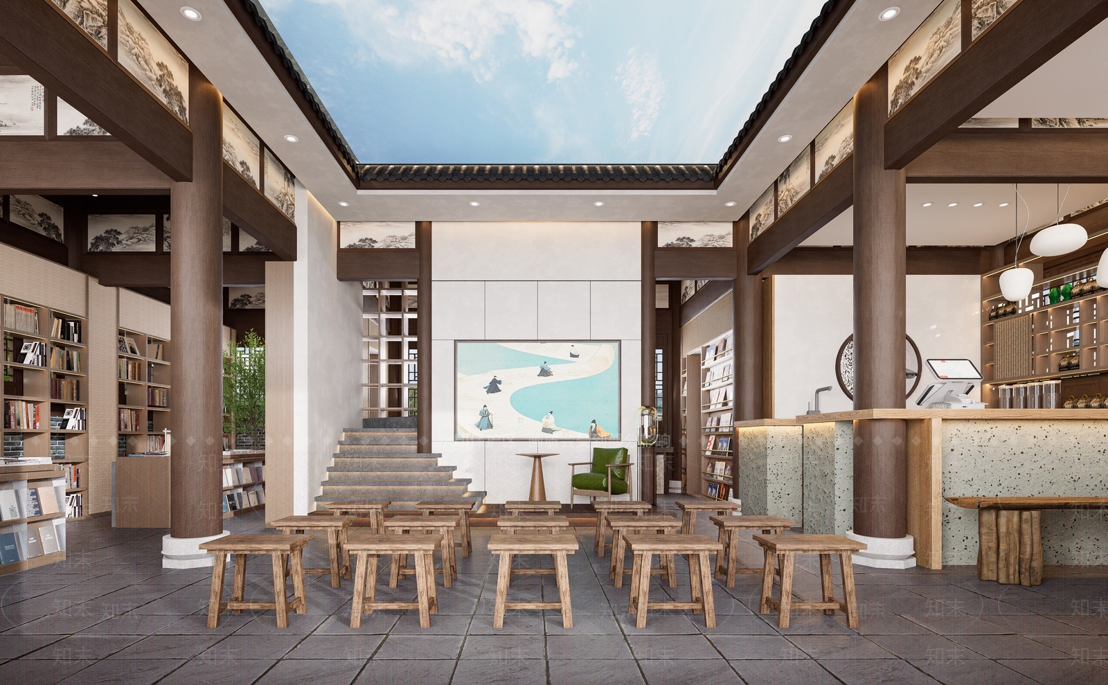 中式其他文化空间SU模型下载【ID:1187998398】