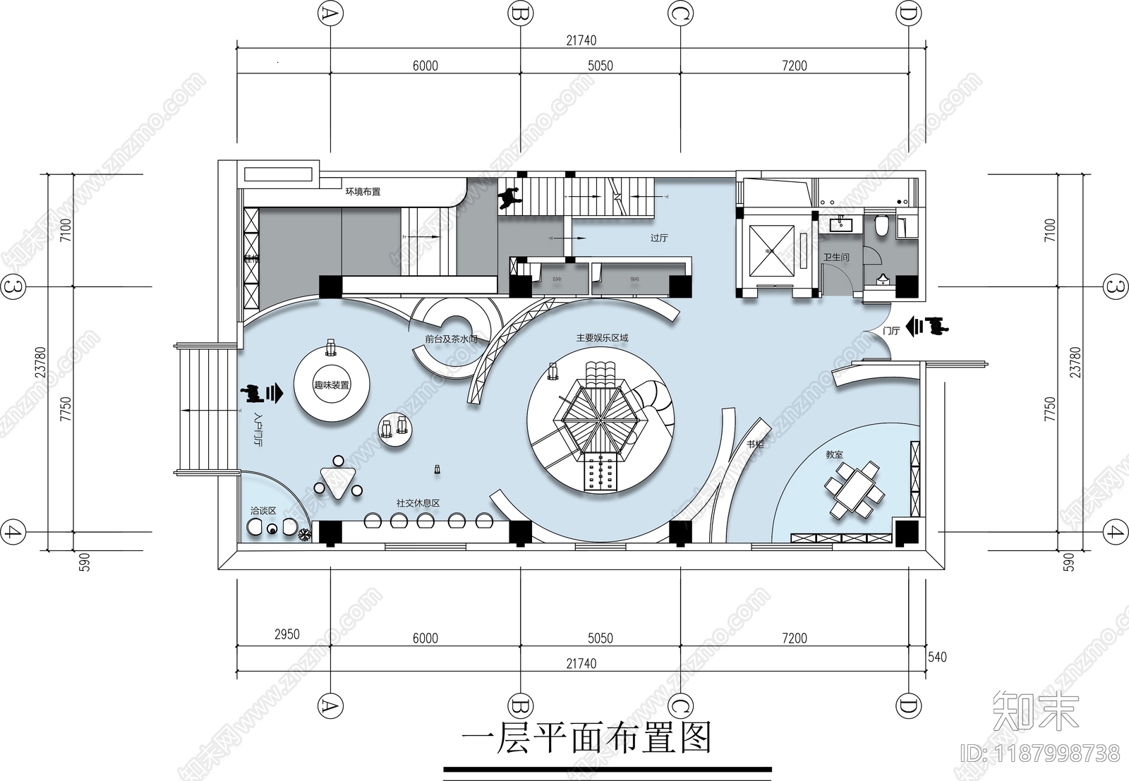 现代儿童乐园cad施工图下载【ID:1187998738】