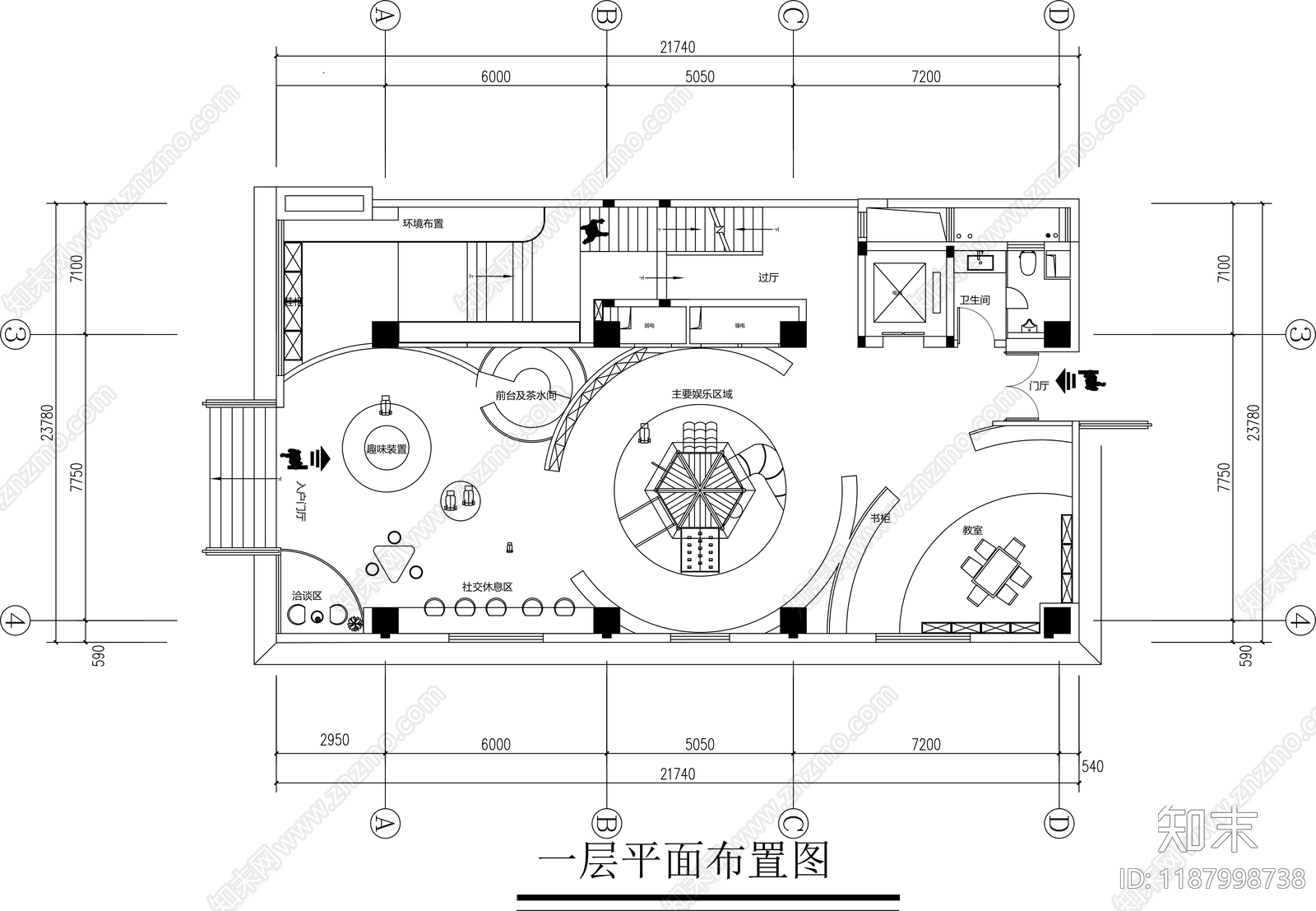 现代儿童乐园cad施工图下载【ID:1187998738】