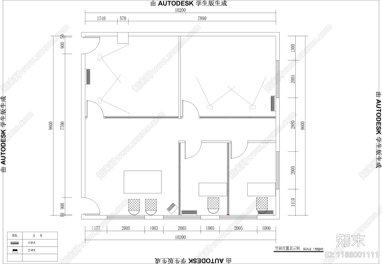 现代直播间cad施工图下载【ID:1188001111】
