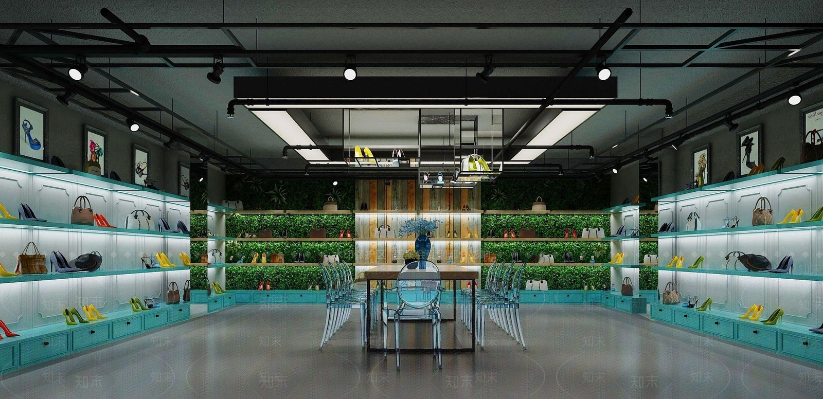 现代办公大厅3D模型下载【ID:1188008401】