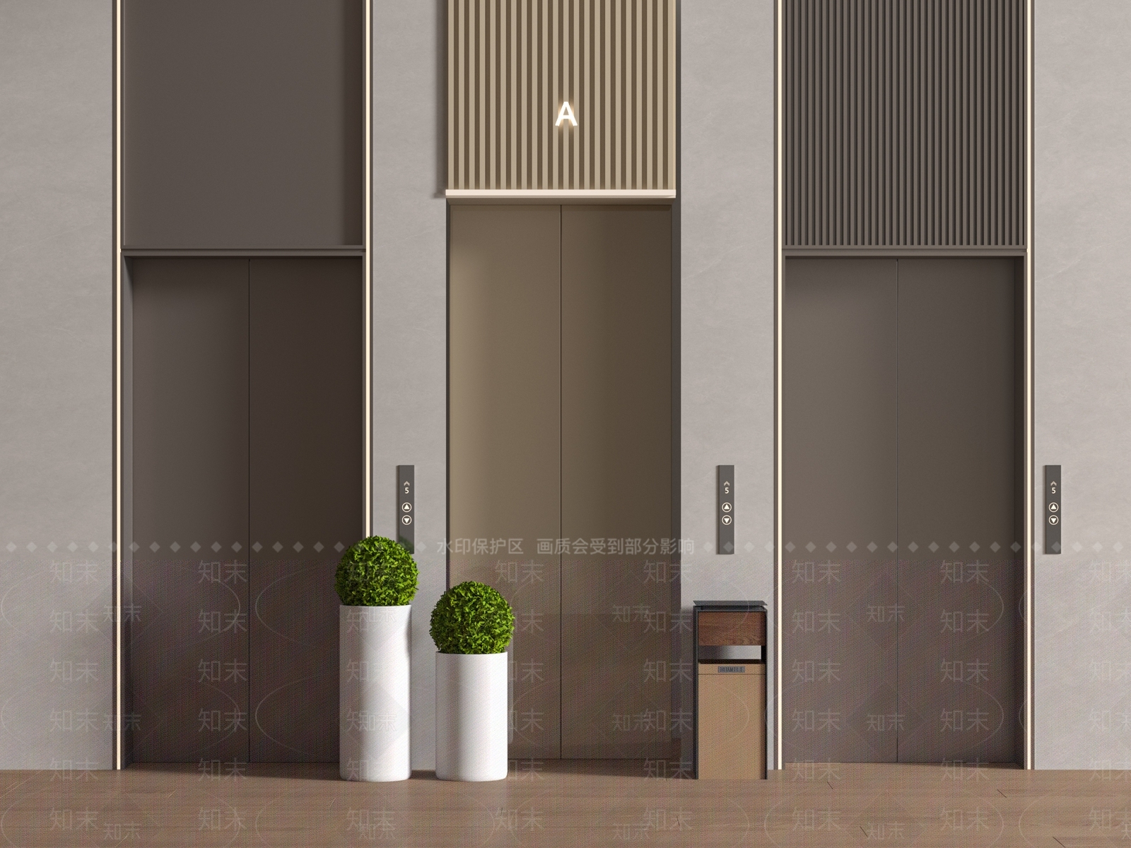 现代电梯间3D模型下载【ID:1188013282】