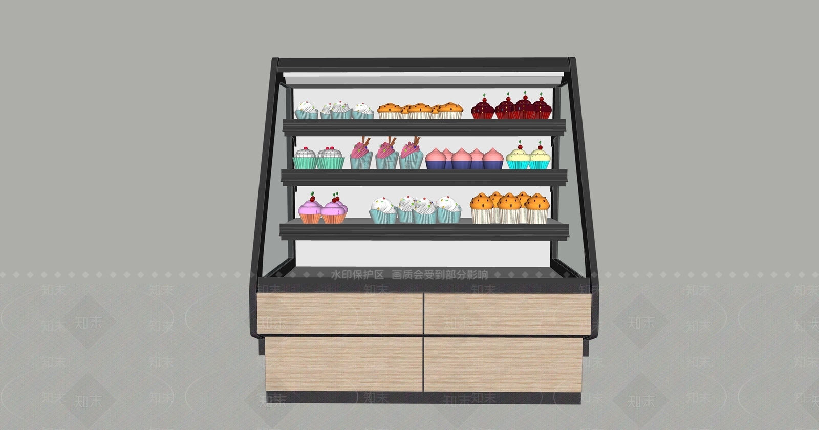 现代甜品面包店SU模型下载【ID:1188014383】
