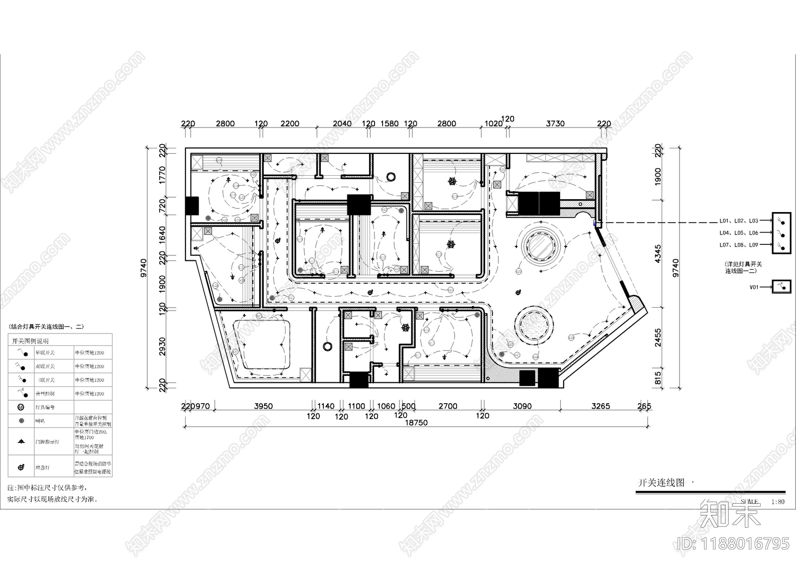 现代美容院cad施工图下载【ID:1188016795】