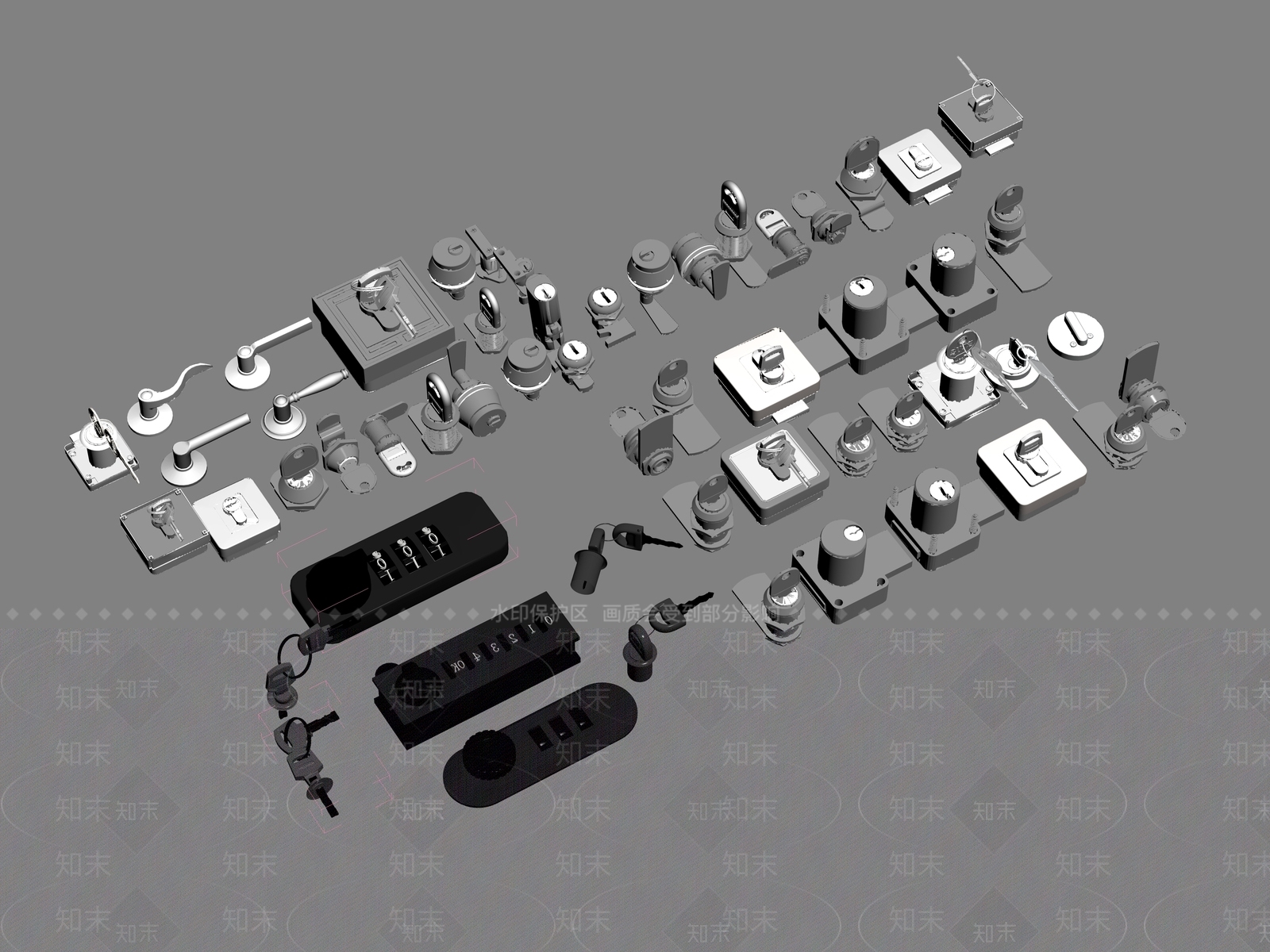 锁SU模型下载【ID:1188017436】