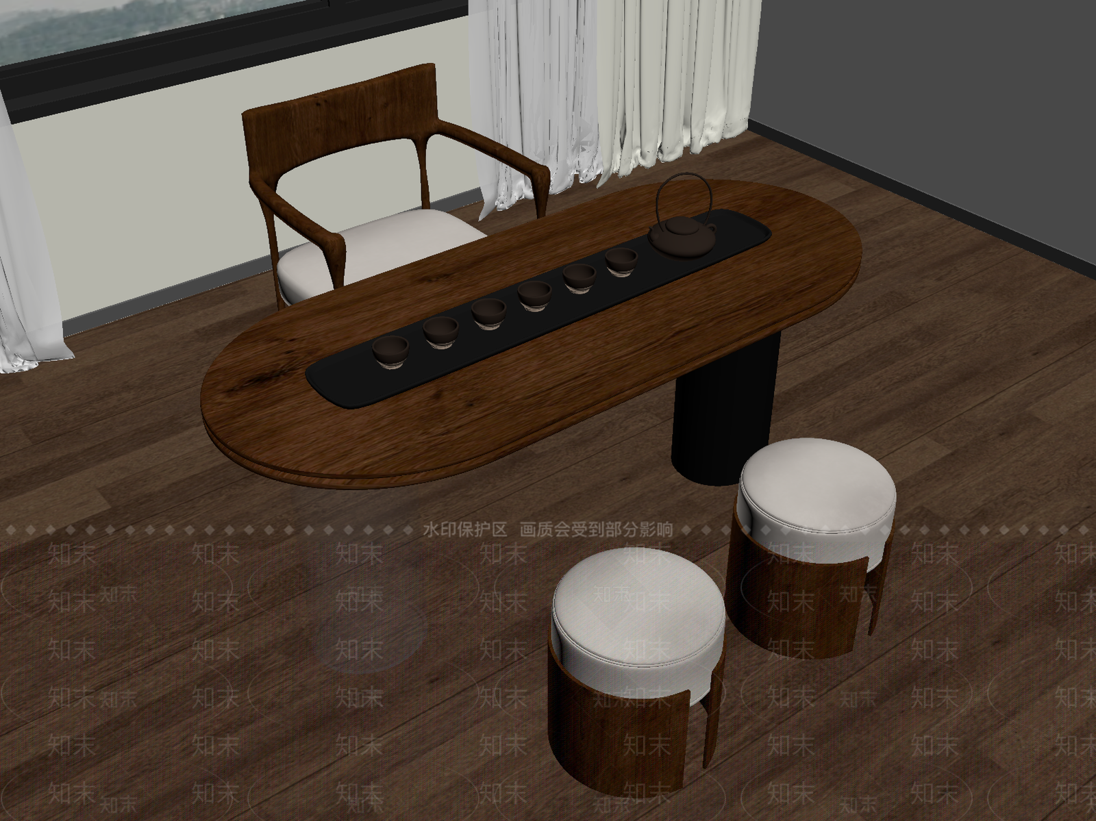 法式中古茶桌椅SU模型下载【ID:1188019863】