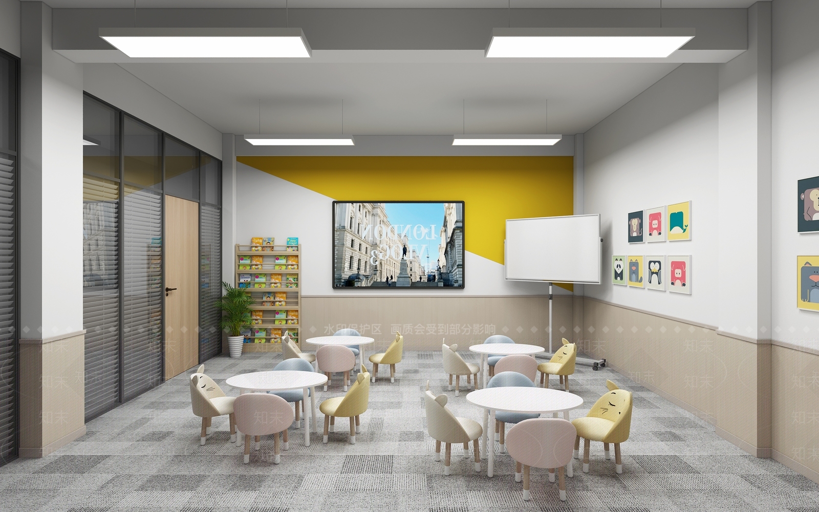 现代教室3D模型下载【ID:1188029516】