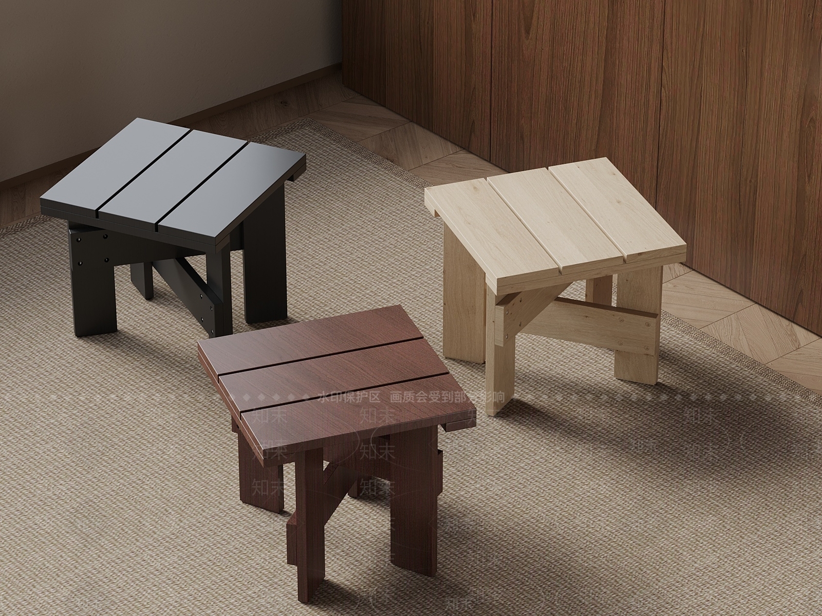 新中式其他凳子3D模型下载【ID:1188029740】