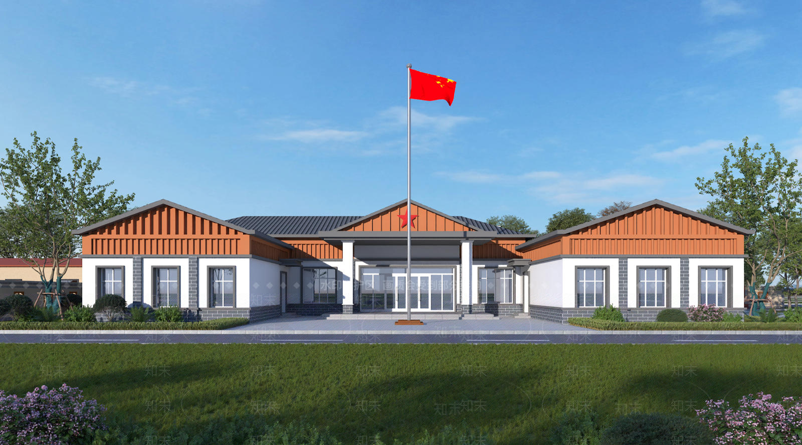 新中式办公楼3D模型下载【ID:1188030761】
