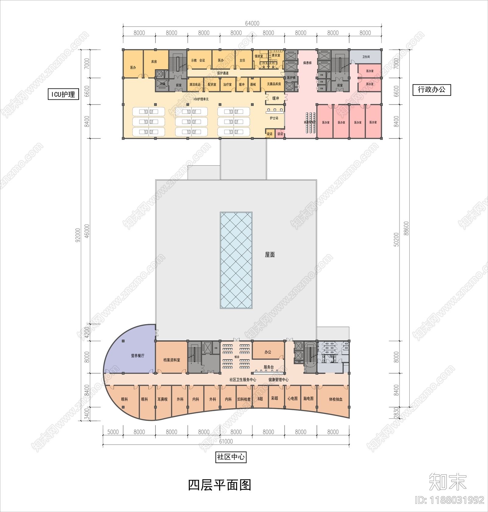 现代医院建筑cad施工图下载【ID:1188031992】