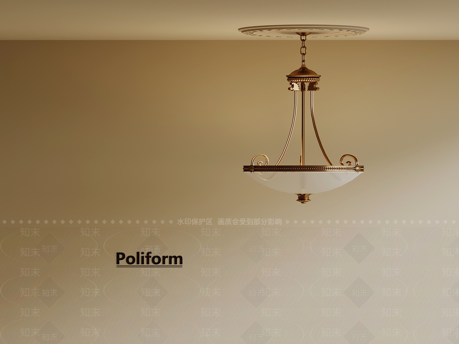 美式吊灯3D模型下载【ID:1188031856】