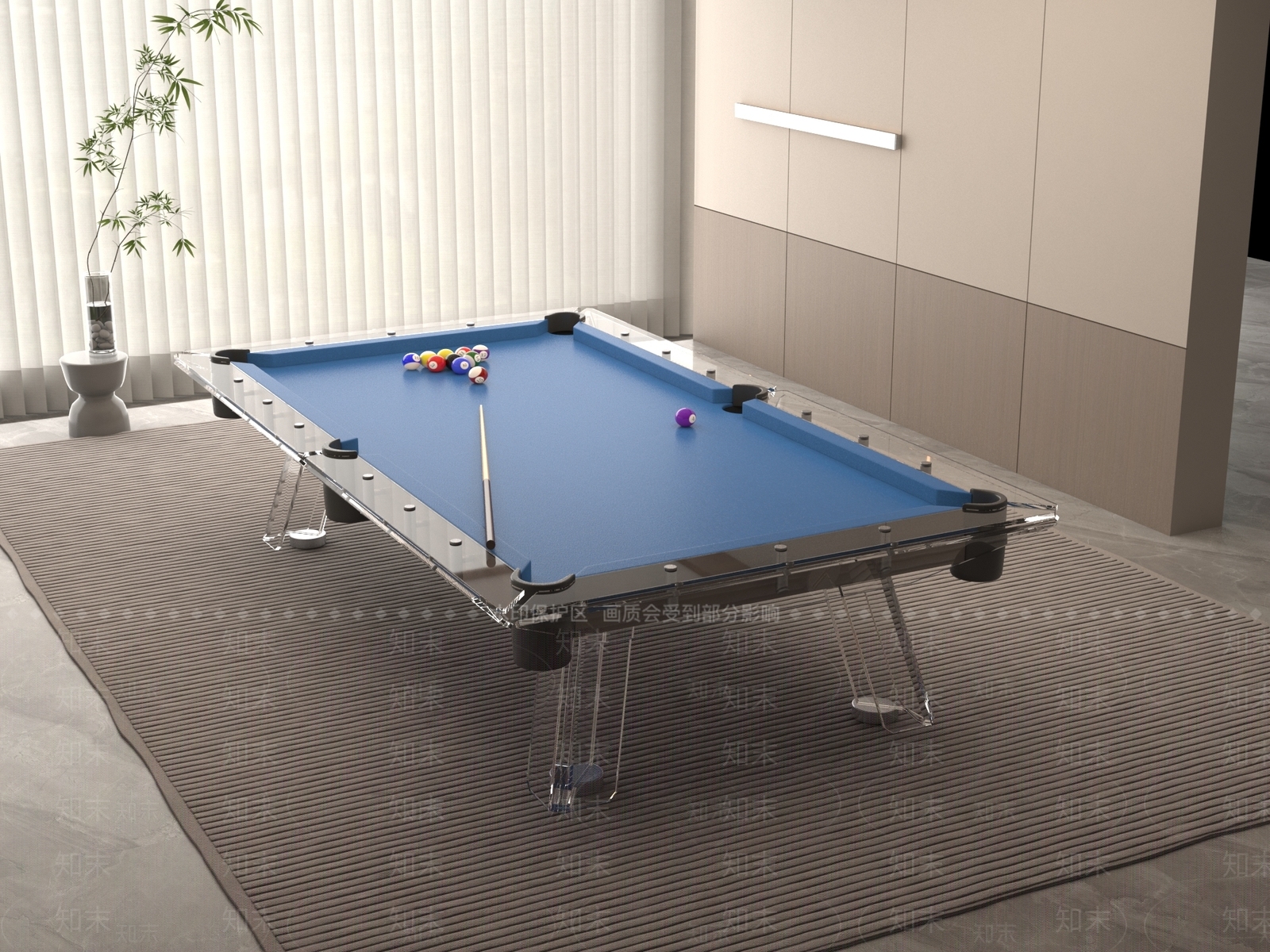 台球桌3D模型下载【ID:1188034735】
