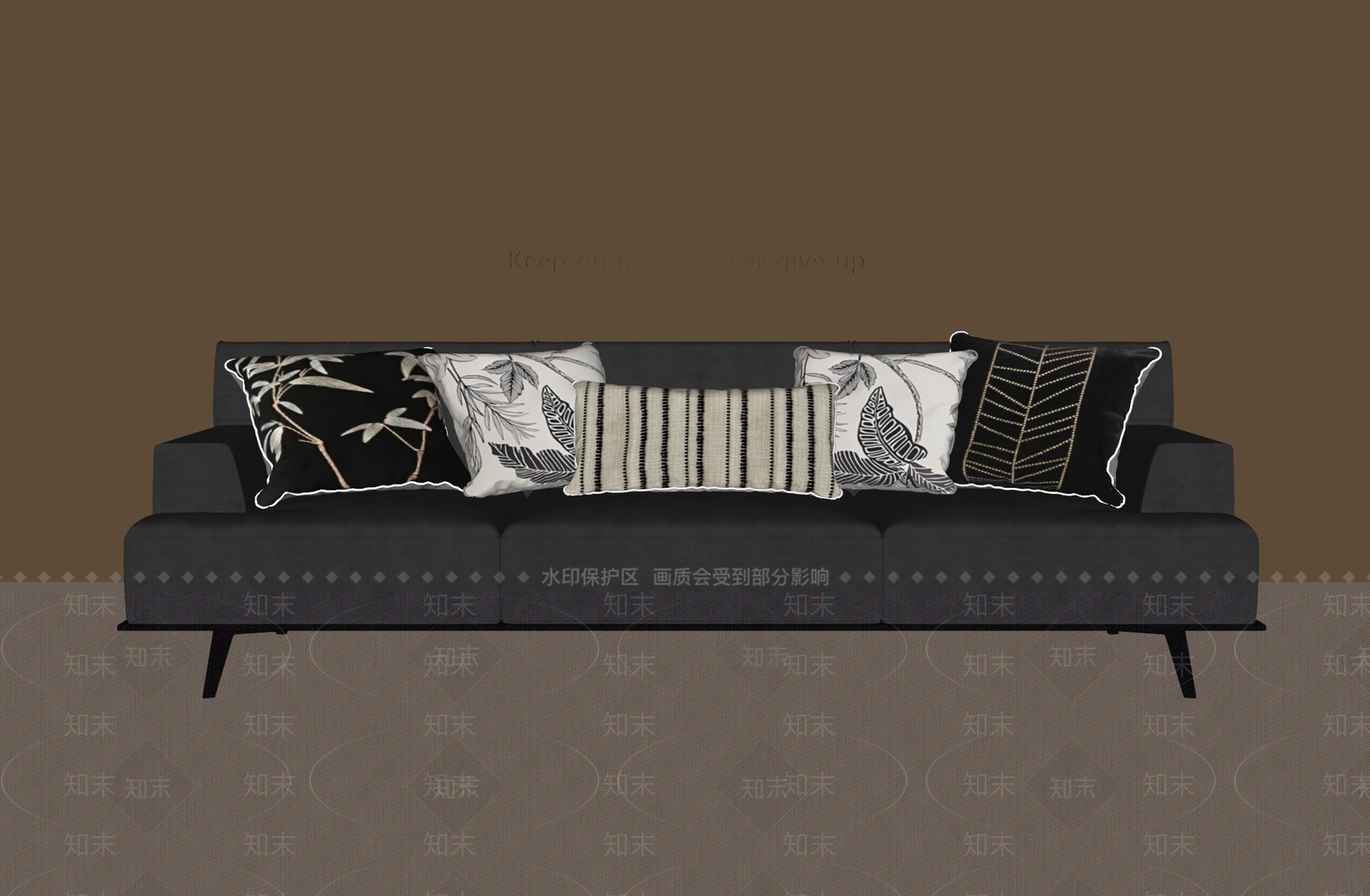 现代中古多人沙发SU模型下载【ID:1188035318】