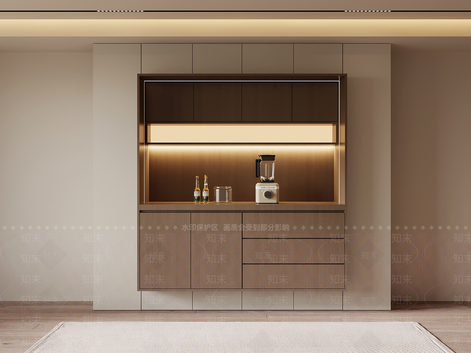 现代酒柜3D模型下载【ID:1188041438】