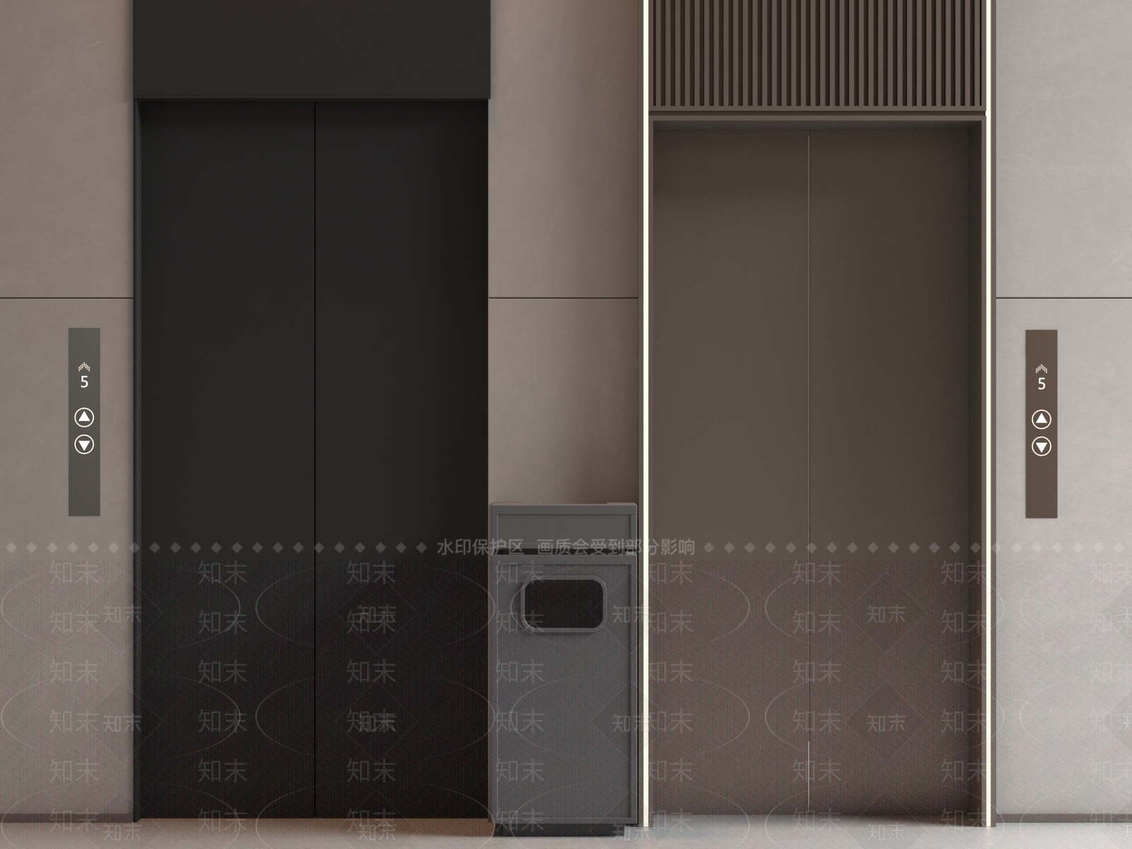 现代电梯间3D模型下载【ID:1188042173】