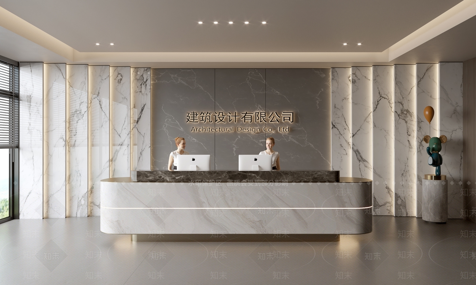 现代前台3D模型下载【ID:1188045848】