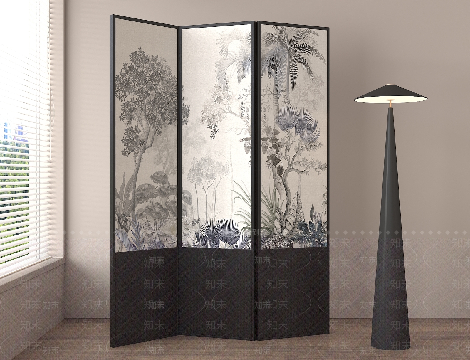 现代屏风SU模型下载【ID:1188043651】