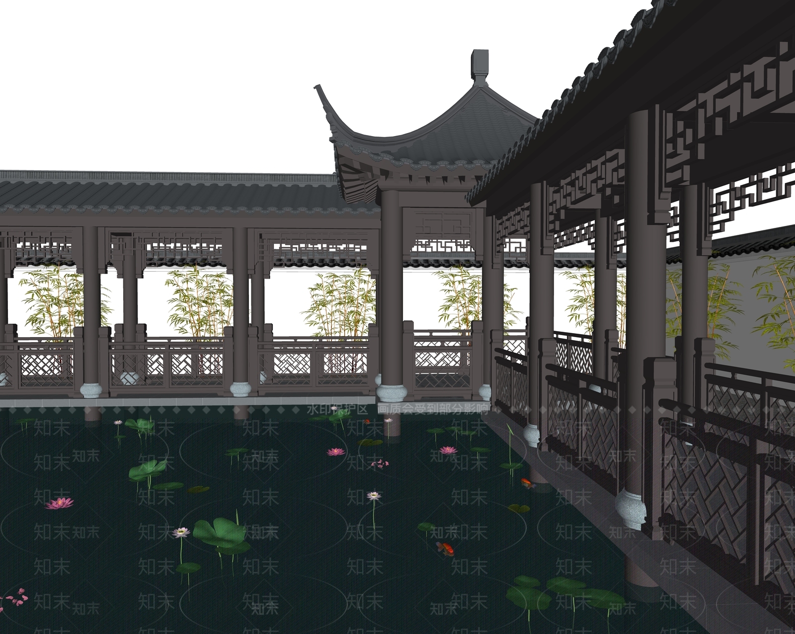 中式亭子SU模型下载【ID:1188044425】
