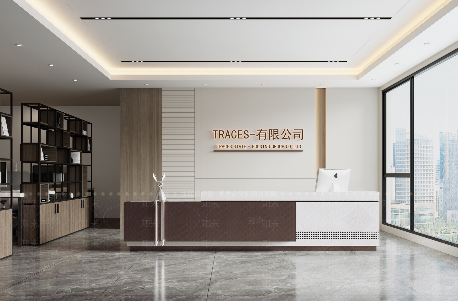 现代办公大堂SU模型下载【ID:1188045298】
