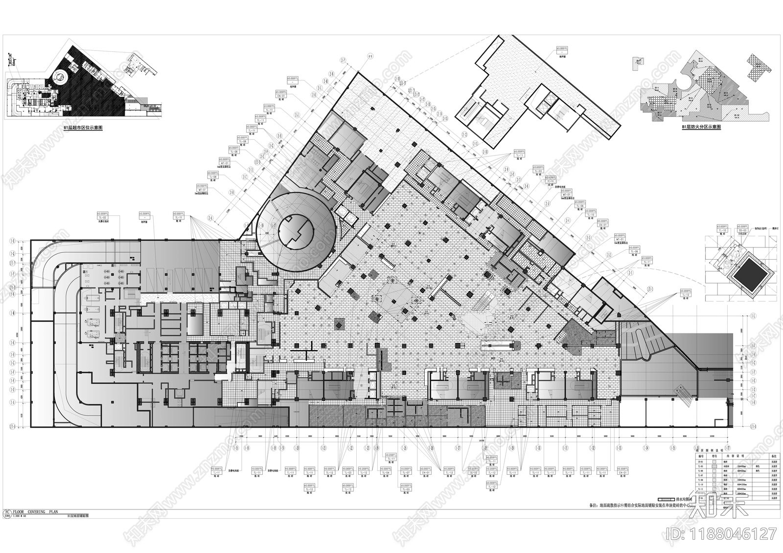 侘寂超市cad施工图下载【ID:1188046127】