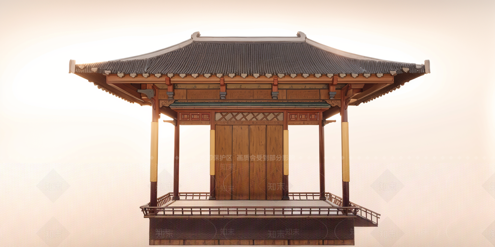 中式古建筑SU模型下载【ID:1188047013】