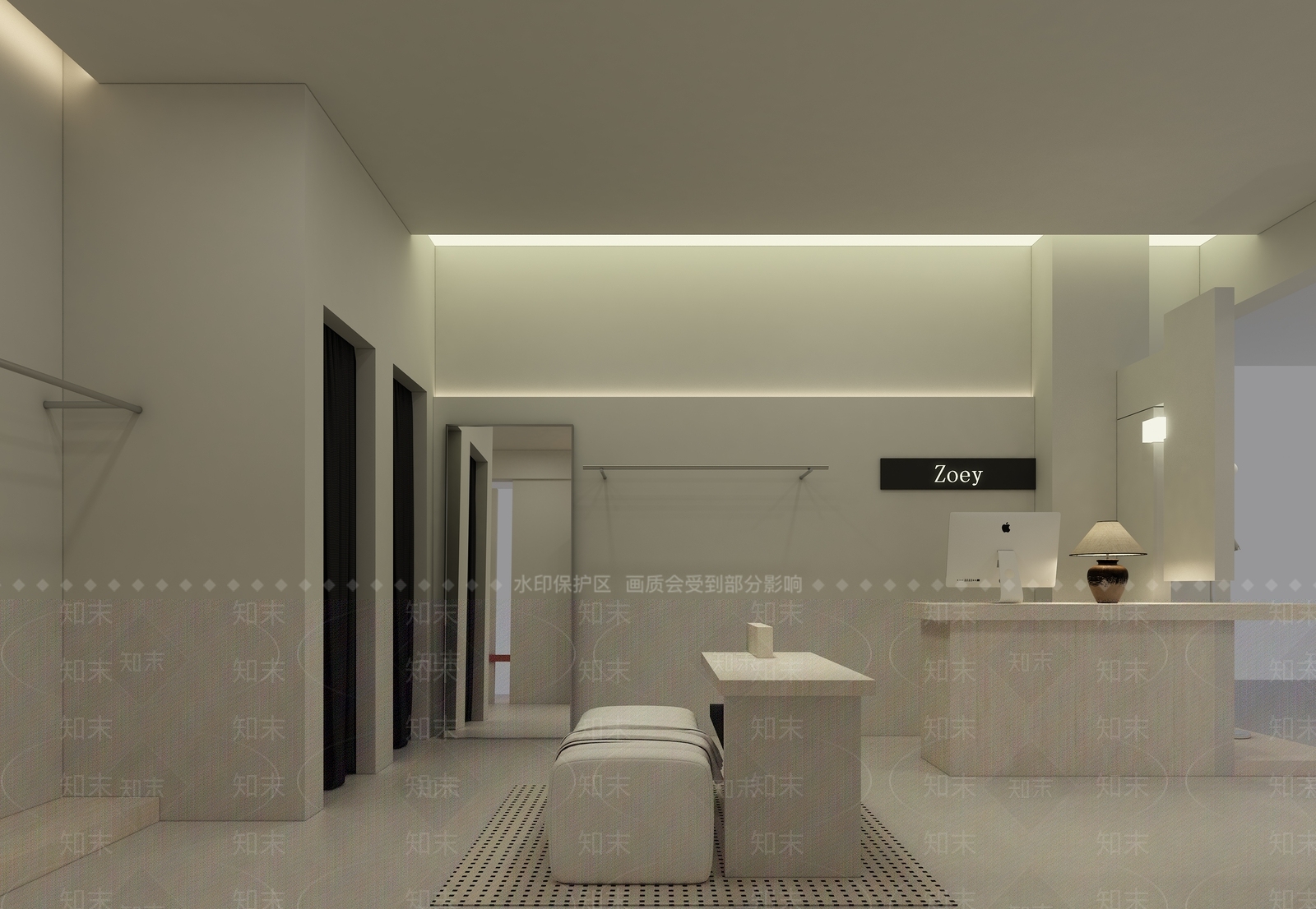 现代极简服装店3D模型下载【ID:1188047824】