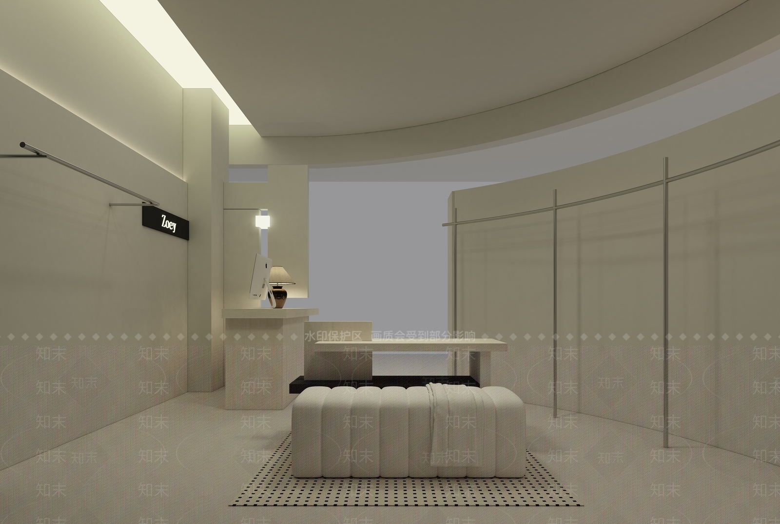 现代极简服装店3D模型下载【ID:1188047824】
