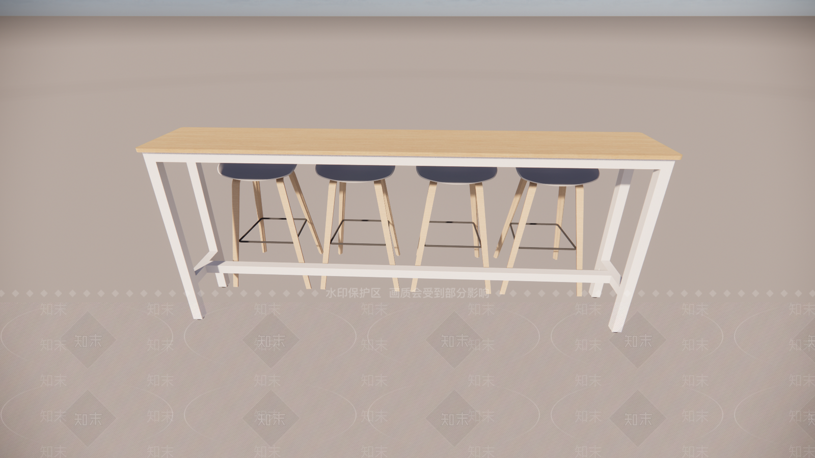 现代简约休闲桌椅SU模型下载【ID:1188048326】