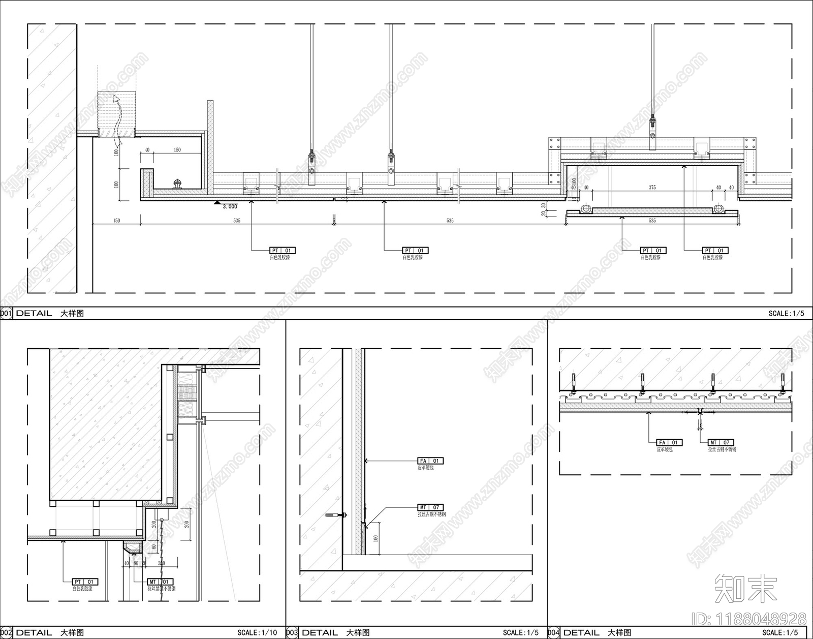 现代接待室cad施工图下载【ID:1188048928】