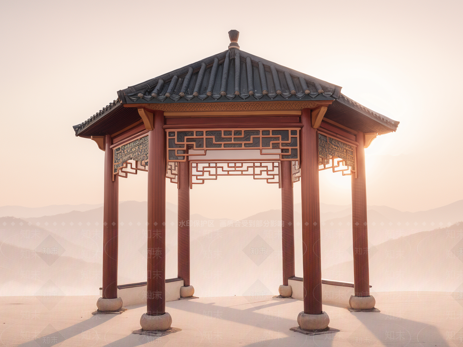 中式古建筑SU模型下载【ID:1188048851】