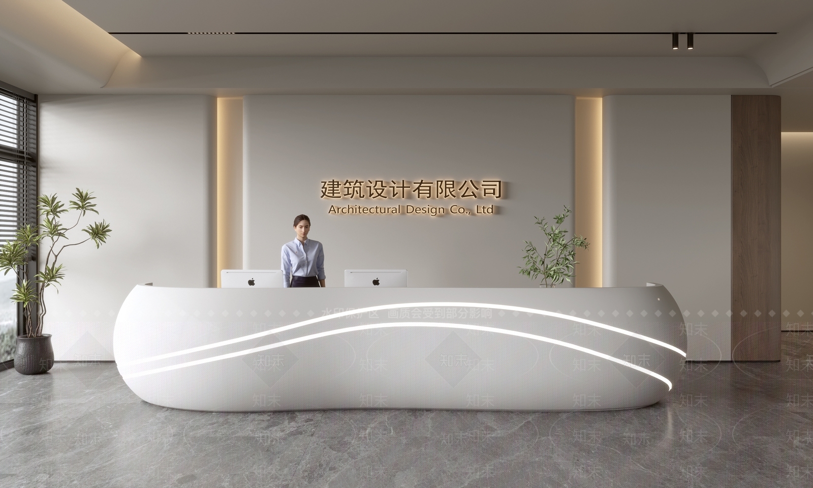 现代前台3D模型下载【ID:1188051813】