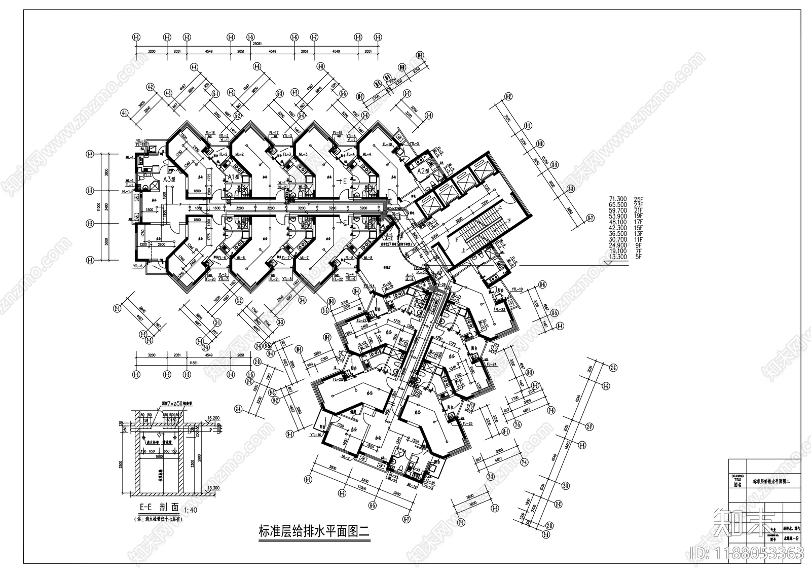 建筑给排水施工图下载【ID:1188053363】