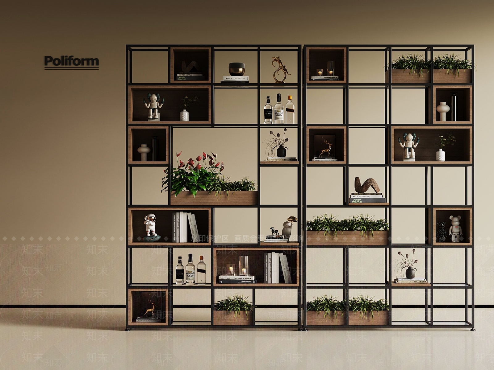 现代工业书柜3D模型下载【ID:1188053578】