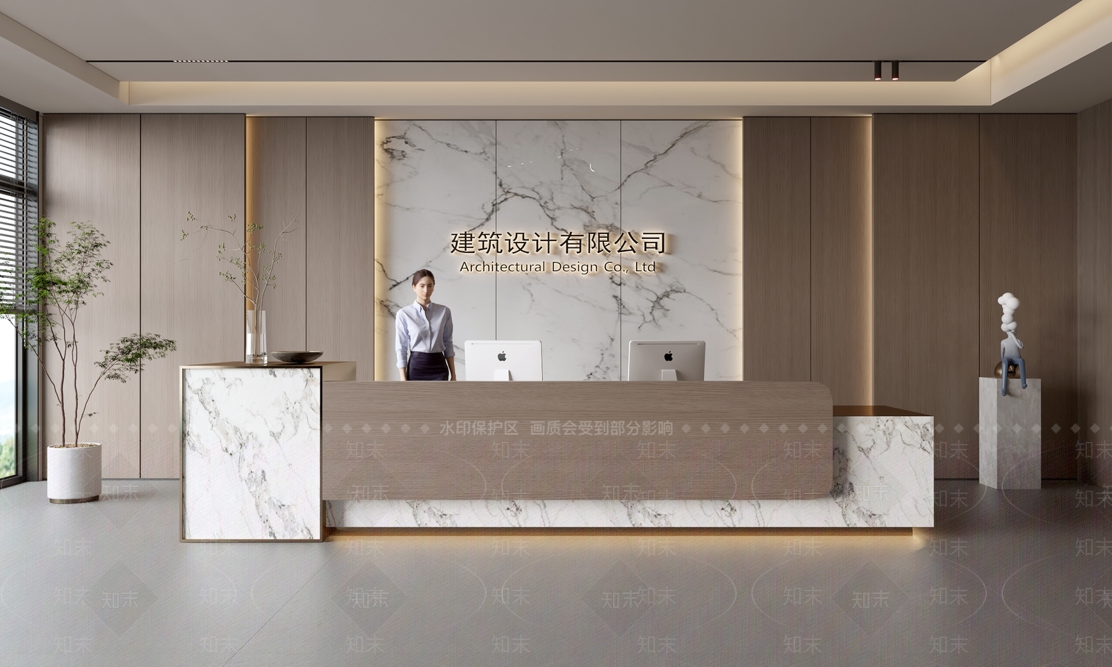 现代前台3D模型下载【ID:1188054104】